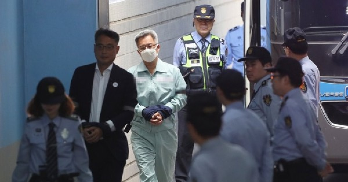[포토] 변희재·드루킹, 나란히 출석하는 현장