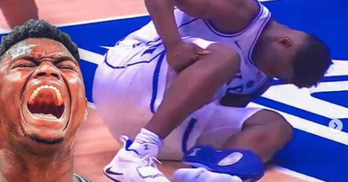 NBA 드래프트 1순위 유력후보 자이언 윌리엄슨..신발 때문에 부상
