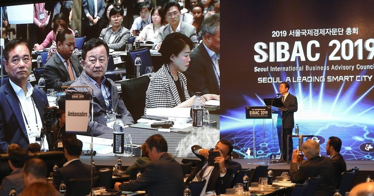 SIBAC 환영사 하는 박원순 서울시장