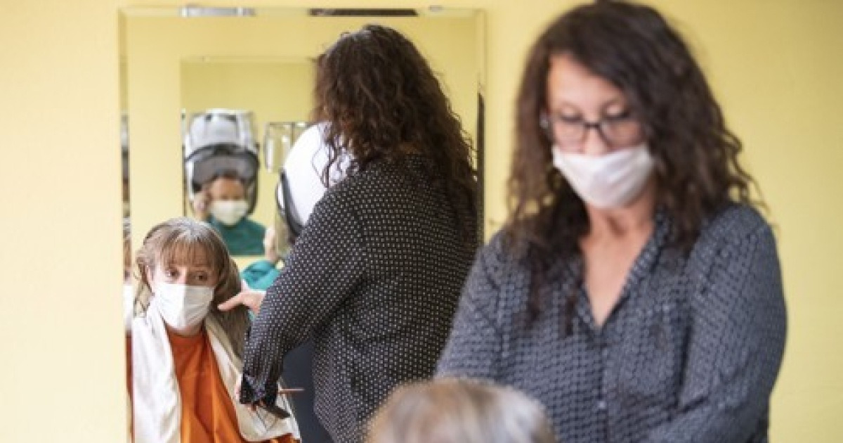 GERMANY HAIRDRESSERS REOPEN PANDEMIC CORONAVIRUS COVID19
