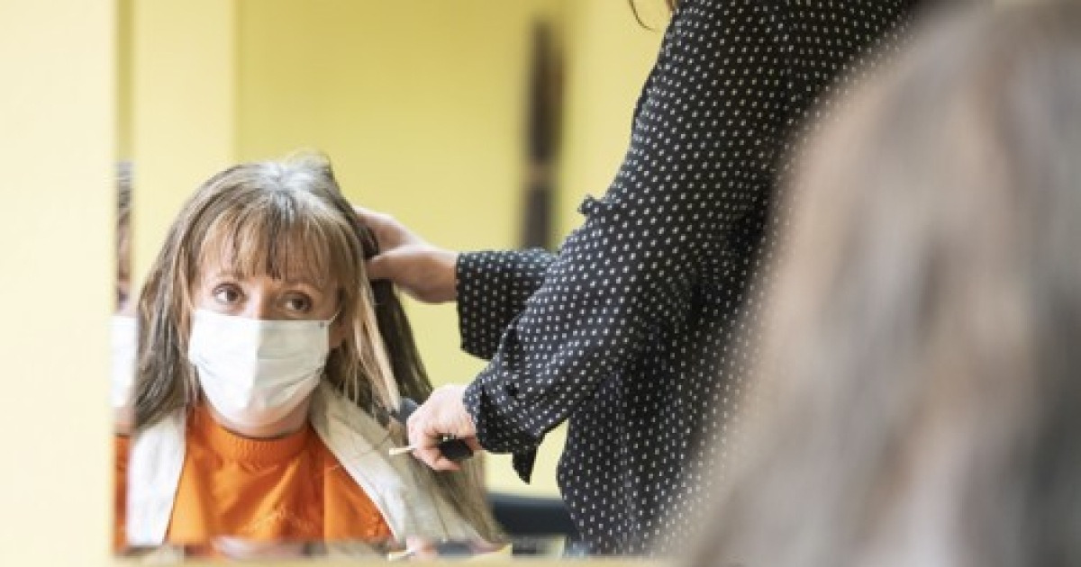 GERMANY HAIRDRESSERS REOPEN PANDEMIC CORONAVIRUS COVID19