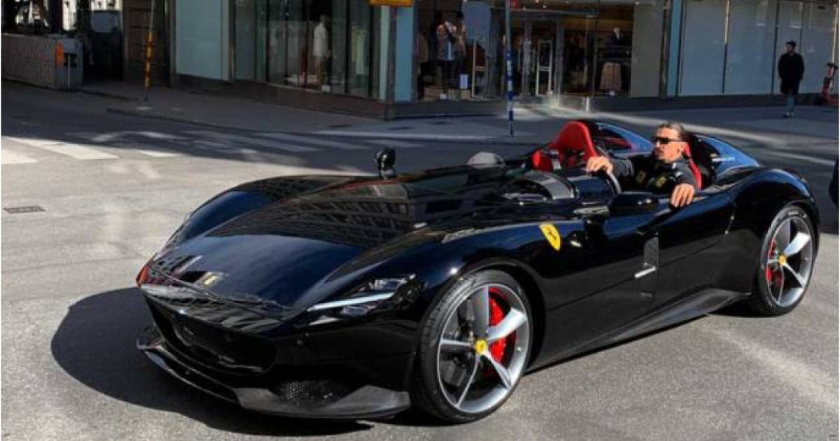 미승인 페라리 운전한 즐라탄, 스웨덴서 벌금 물어