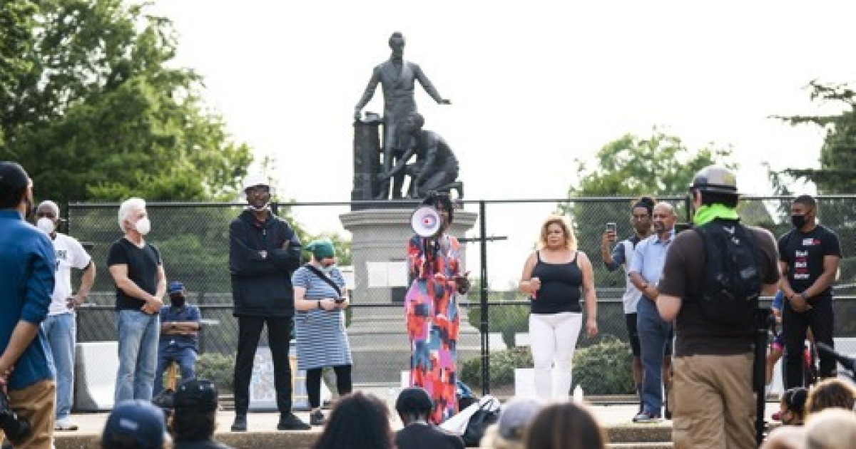 USA PROTESTS LINCOLN STATUE