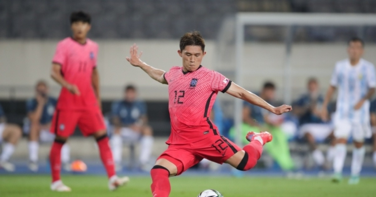 '이동경 동점골' 김학범호, 아르헨티나에 전반전 1-1로 마쳐