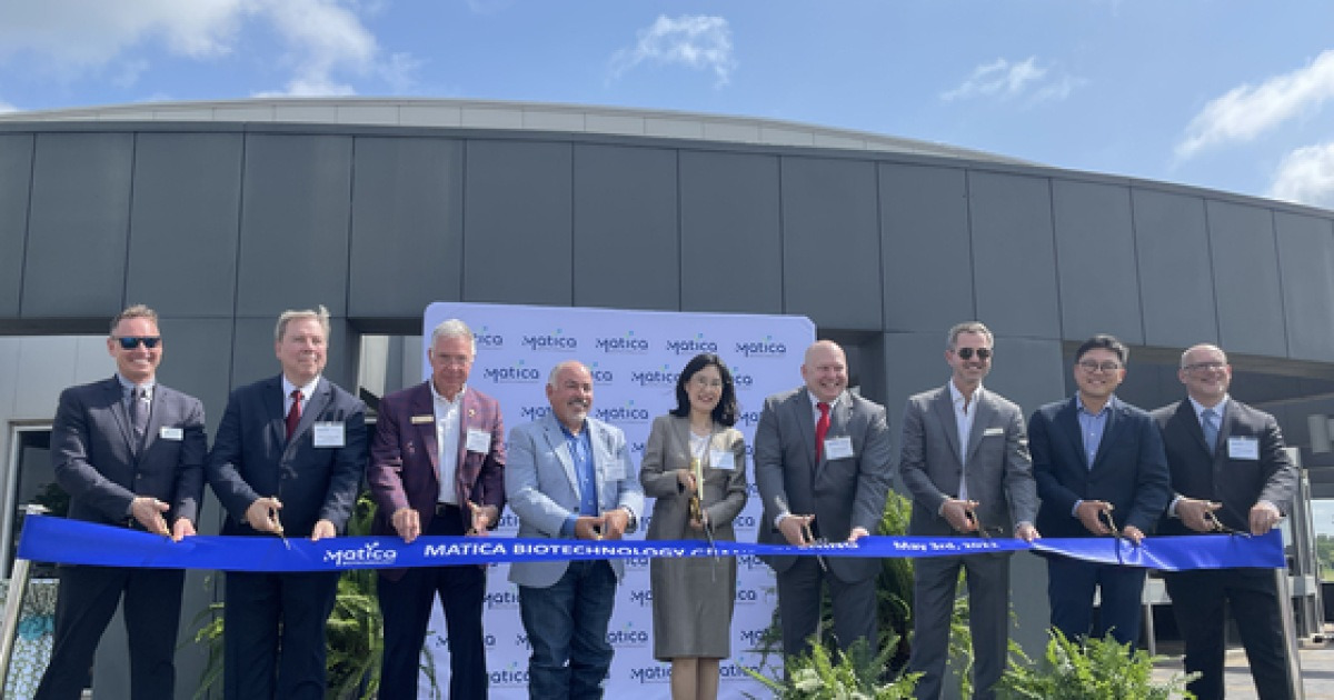Matica Biotechnology opens manufacturing facility in Texas