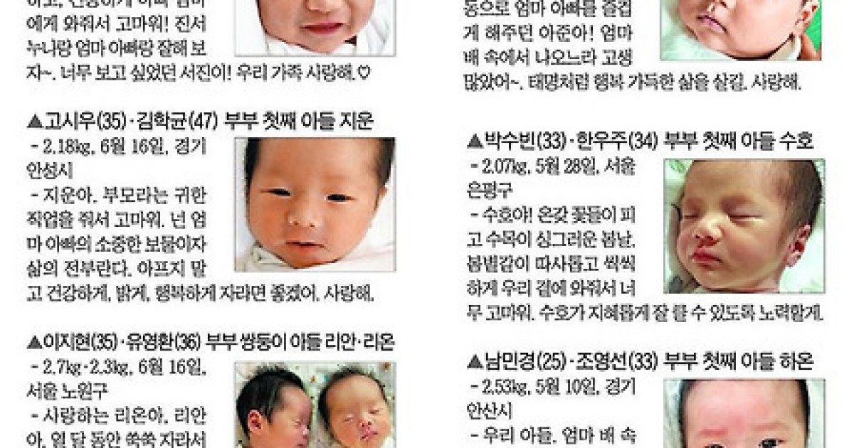 [우리 아기가 태어났어요] 조세림·주혜준 부부 첫째 딸 시윤 외