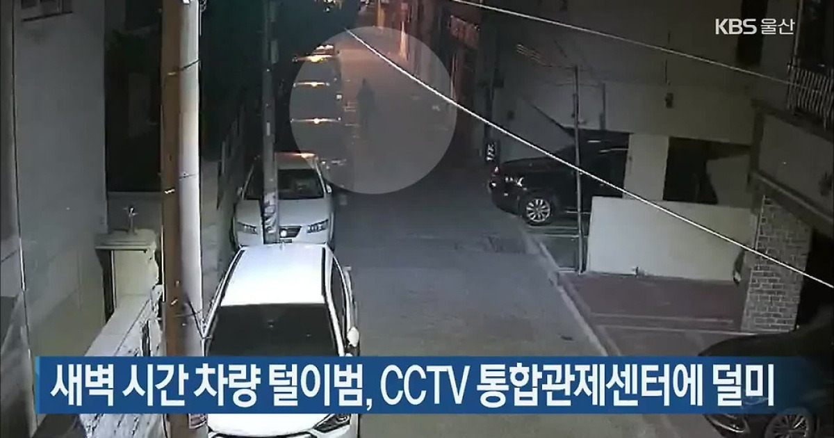 새벽 시간 차량 털이범 Cctv 통합관제센터에 덜미