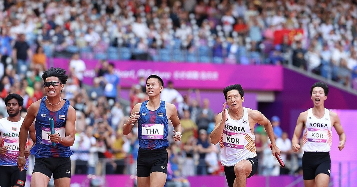 아시안게임] 남자 400ｍ 계주팀 "결선서 한국기록 깨고 37년 만에 메달 도전"