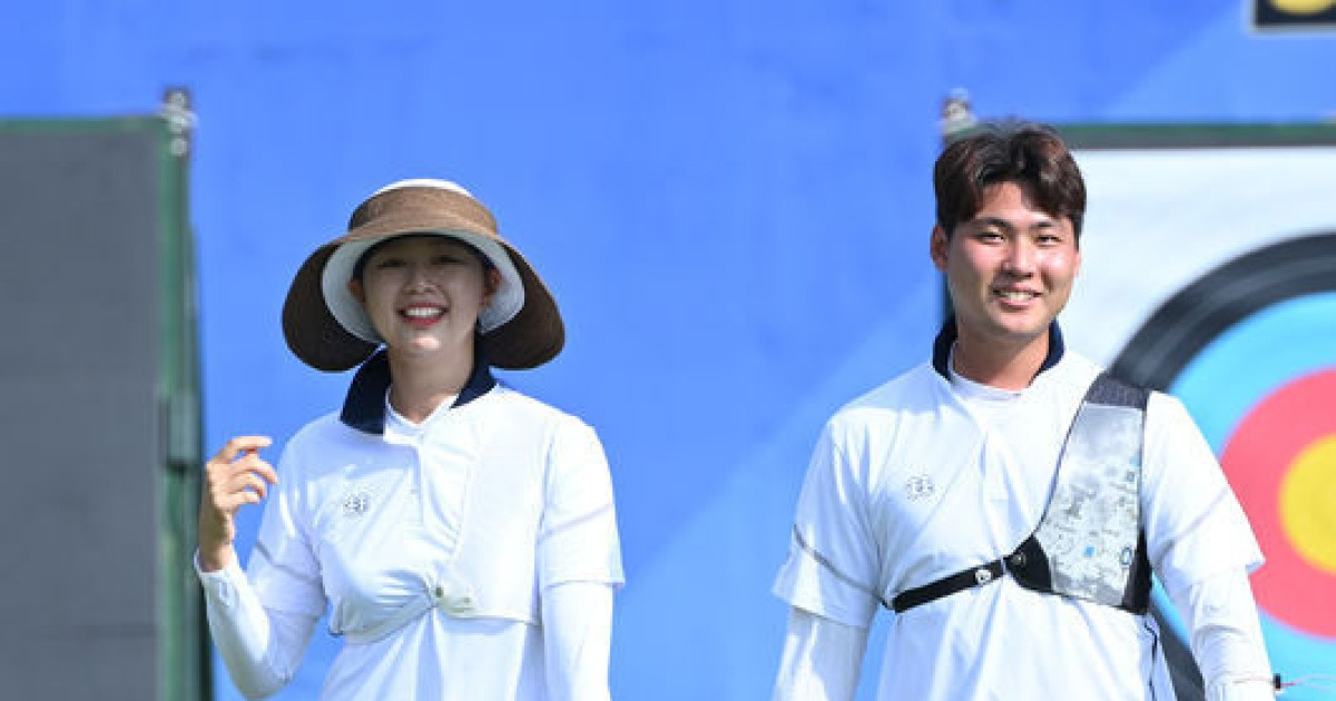 이우석-임시현 조, 양궁 혼선 단체전 4강…주재훈-소채원조, 양궁 혼성 컴파운트 은메달 [오!쎈 항저우]