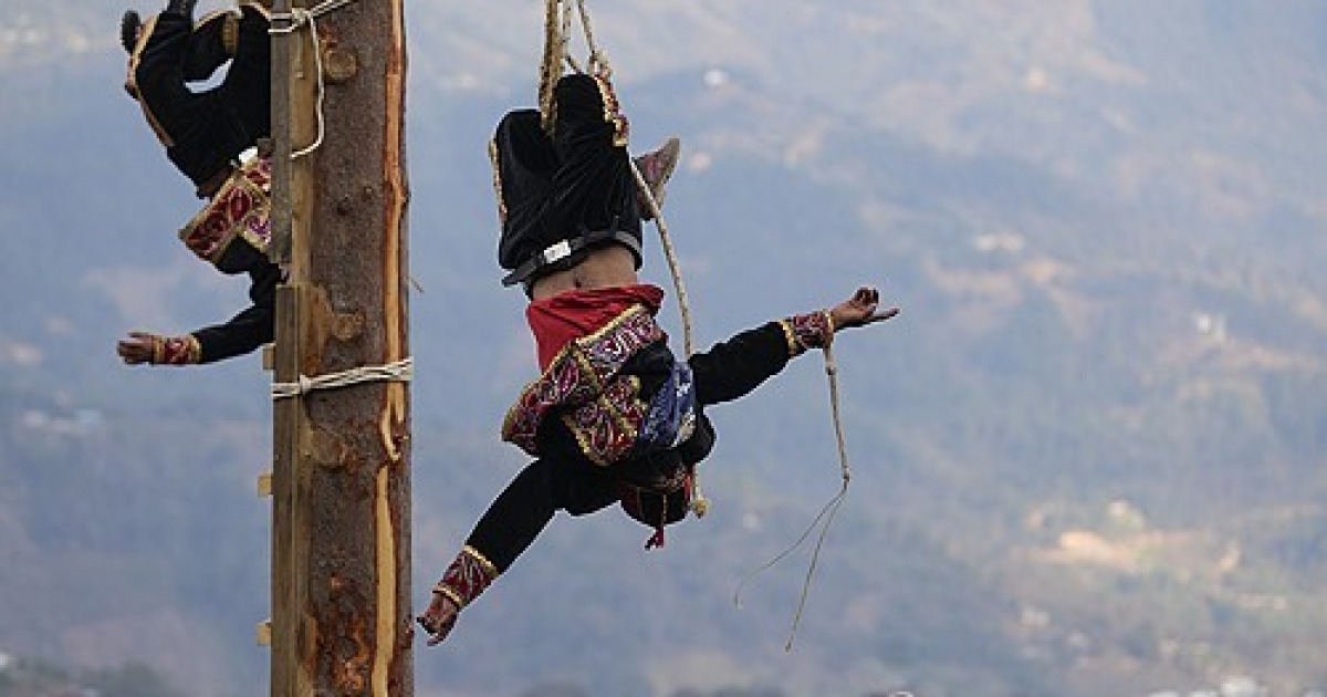 Guatemala Flying Pole Dancers