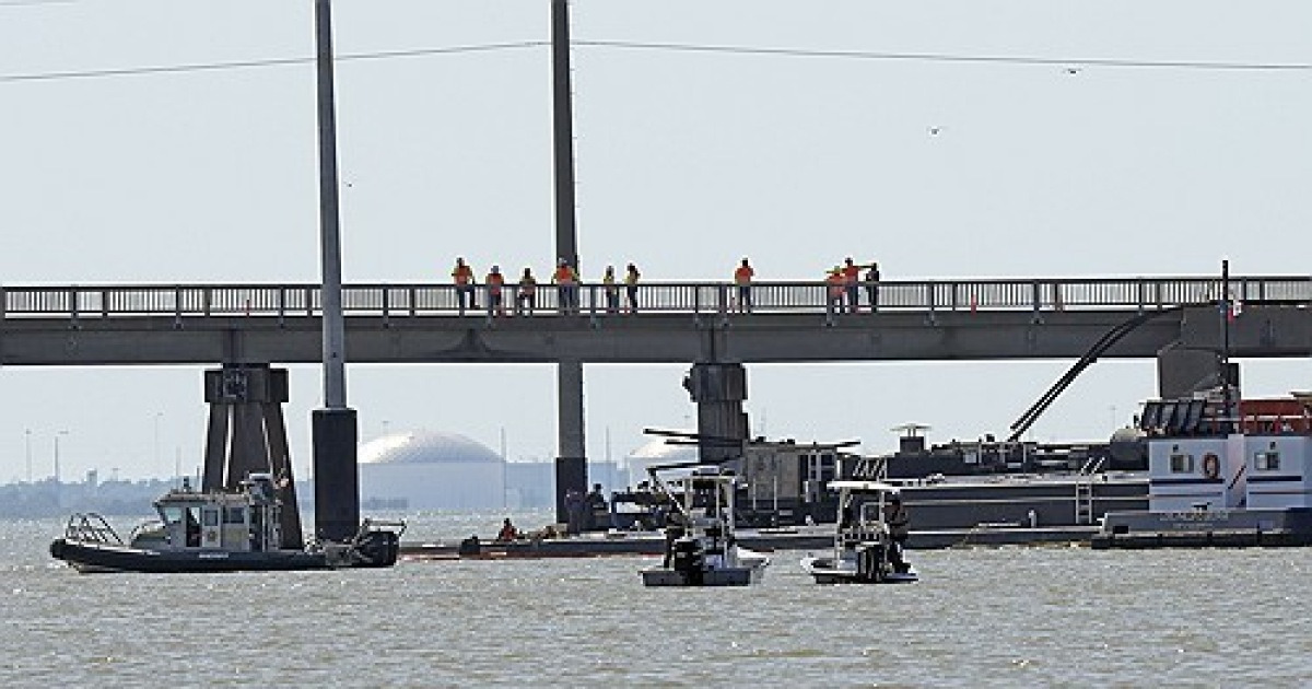 Barge Hits Bridge Texas