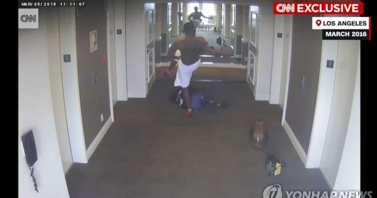 내팽개치고 발길질…'퍼프대디' 전 여친 폭행영상 공개 파문