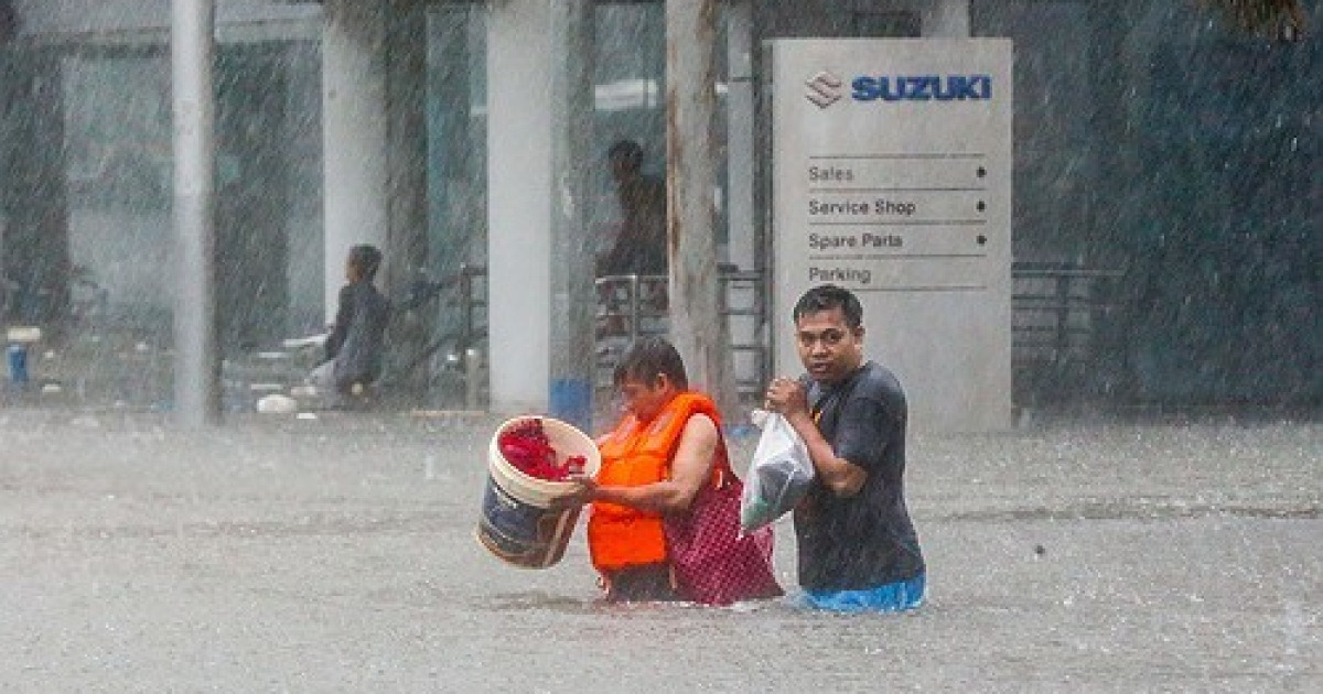 The Philippines-typhoon Gaemi-flood