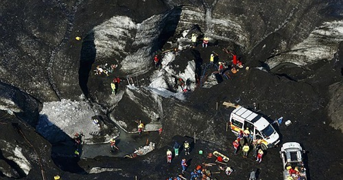 Iceland Cave Collapse