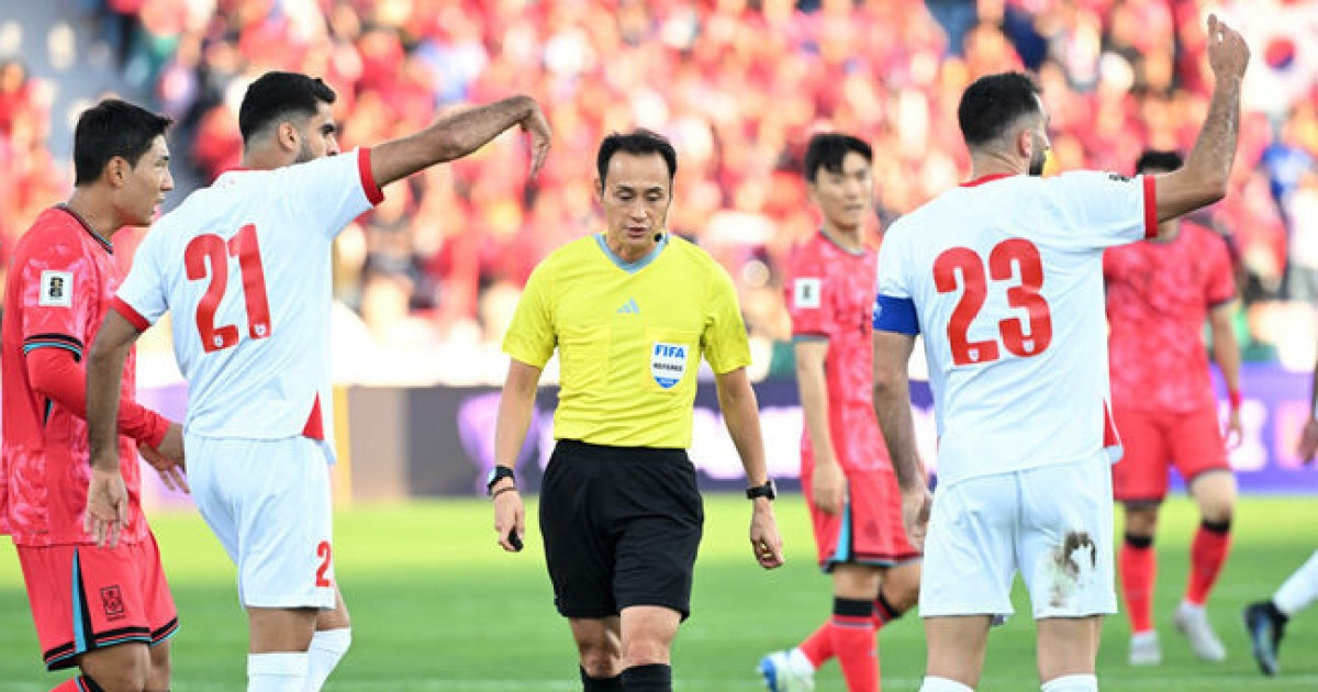 本物でもやりすぎる日審判陣、ヨルダン暴力サッカー放置⇒選手綱負傷 [오!쎈 암만]