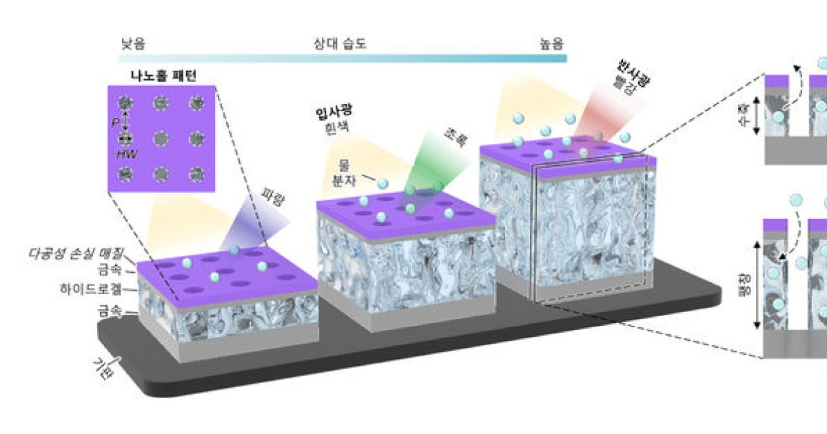 '전기·배터리 없이' 색깔로 습도 변화 실시간 확인한다