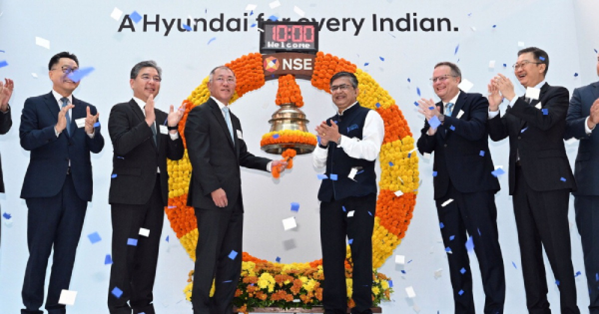 Hyundai Motor India makes NSE debut, raises 3.3 bn