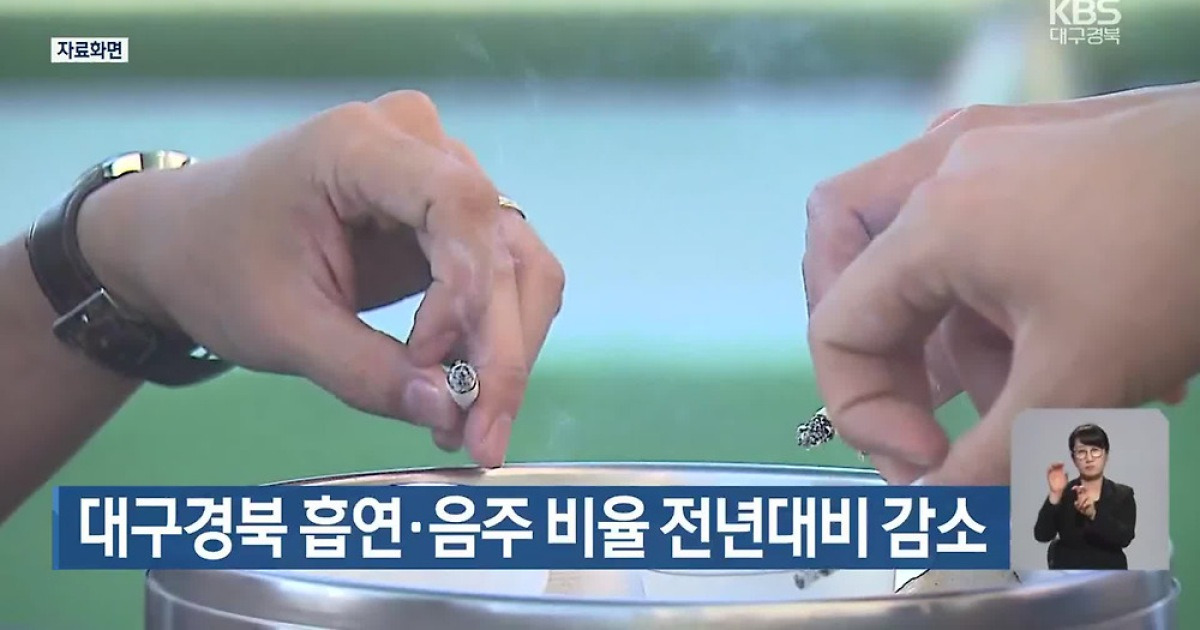 대구·경북 흡연·음주 비율 전년대비 감소