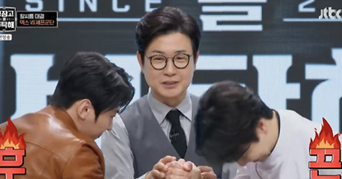 덱스, 셰프 최현석에 팔씨름 완패 