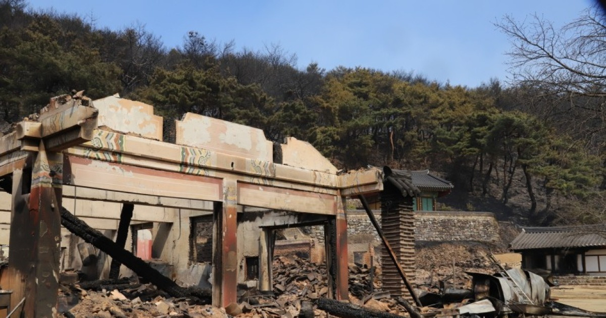신라 천년고찰도 화마에 '와르르'…운람사 잿더미, 문화재는 미리옮겨