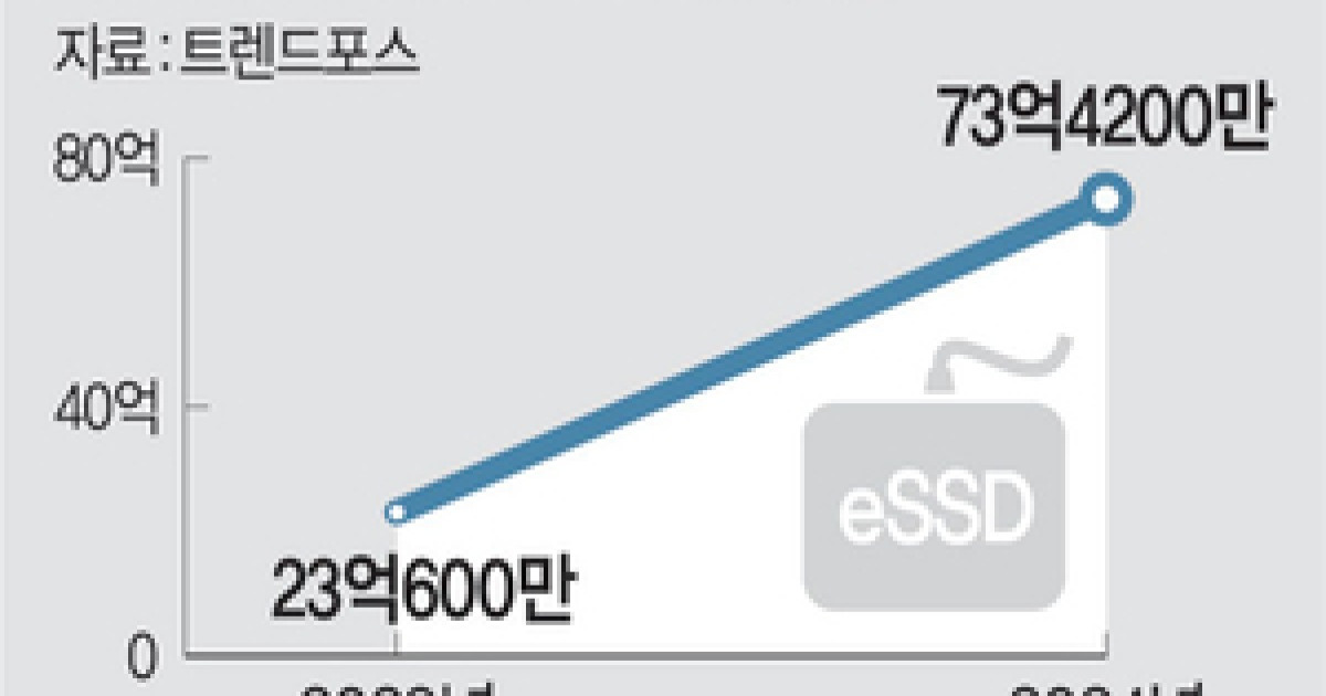 AI 열풍에 ‘eSSD’ 시장 급성장… 관련업계 매출 218% 폭증