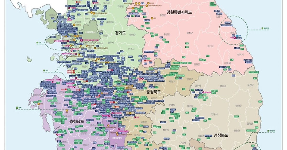 한국산업단지공단, 2025년 전국산업단지 현황 지도 발간