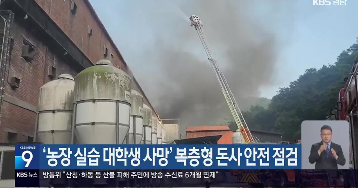 ‘농장 실습 대학생 사망’ 복층형 돈사 안전 점검