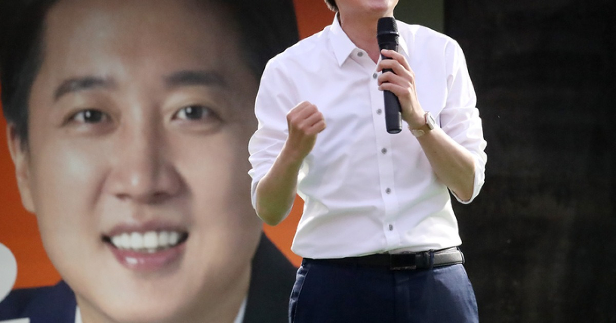 이준석 후보 선거유세 모습