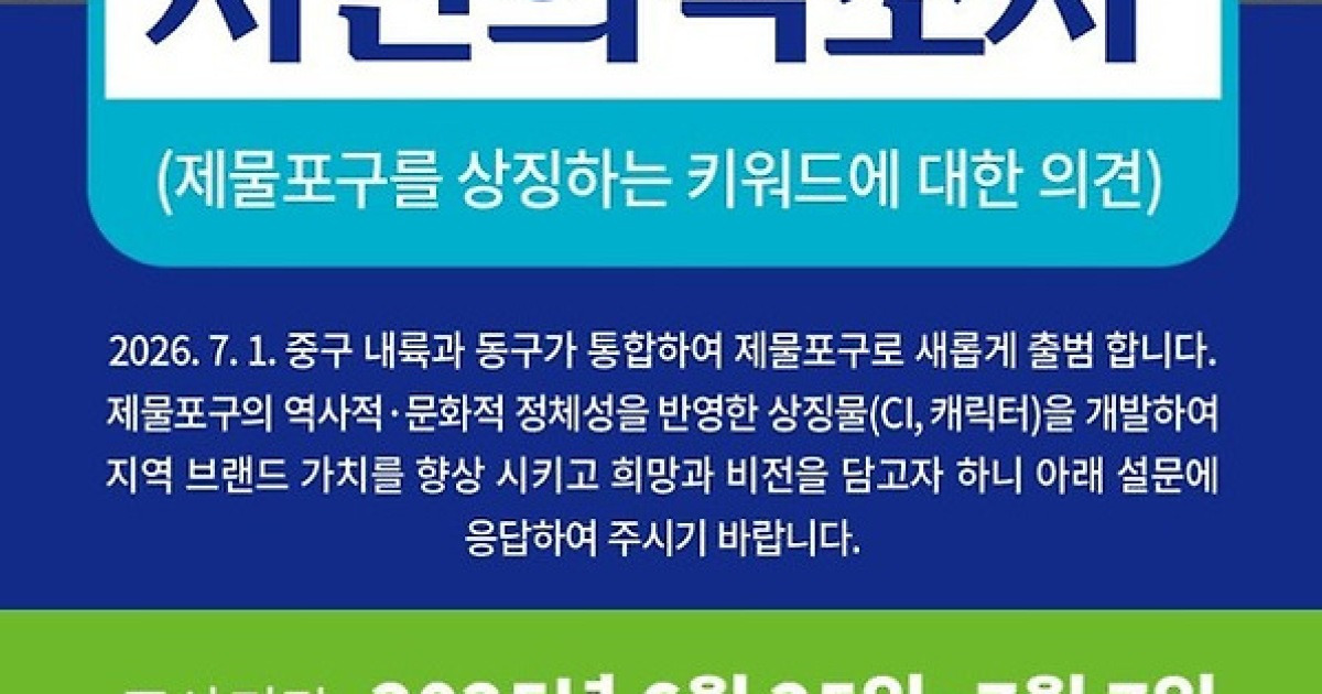 인천 중·동구, 제물포구 상징물 만든다…‘주민 의견 수렴’