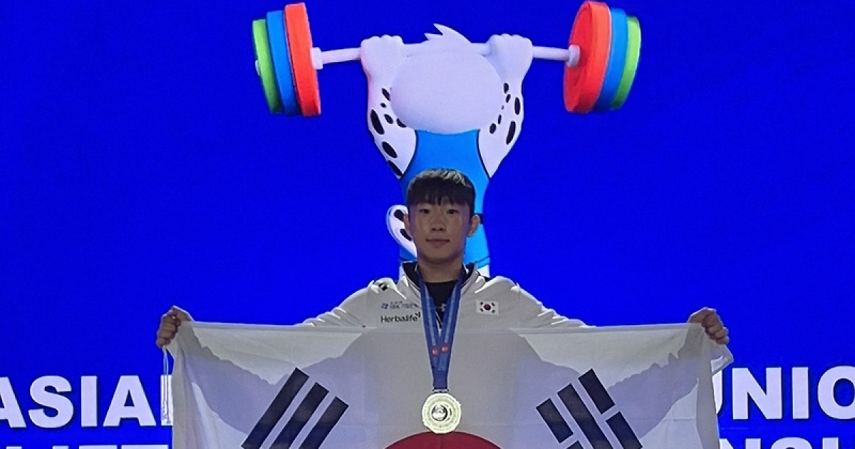 김하준, 아시아유소년역도선수권 남자 71㎏급 용상 2위