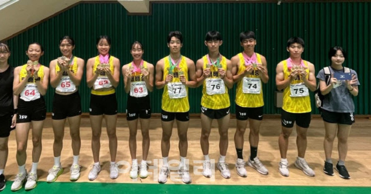 '이수그룹 후원' 월배중 육상부, 전국 중고교 대회서 메달 12개 수상