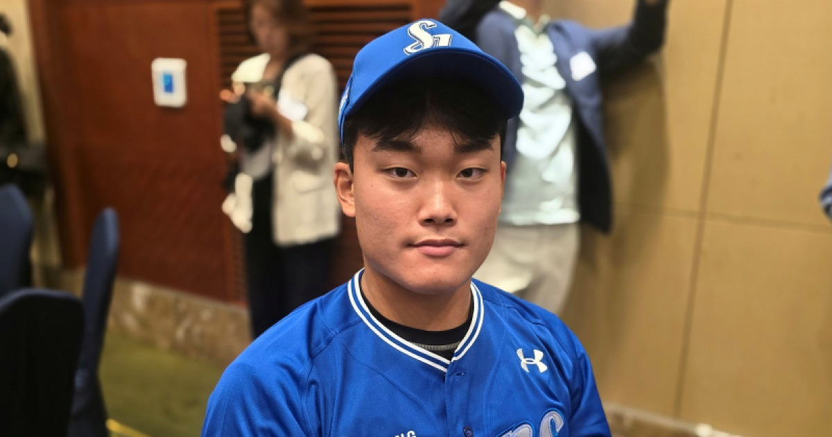 '삼성 지명에 안도' 아기사자 김상호 "오승환·원태인·강민호 선배 보며 삼성 입단 꿈꿔왔다" [2026 드래프트]