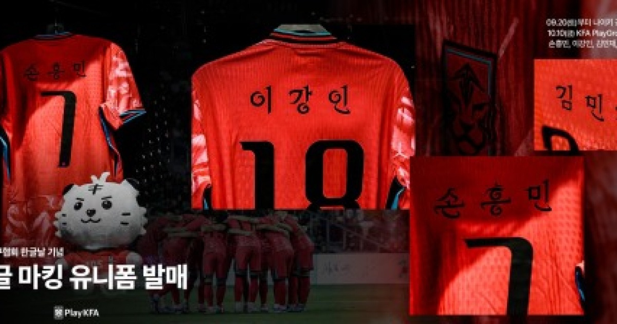 'FIFA 특별 승인' 한국 대표팀, 10월 10일브라질전서 한글 유니폼 착용