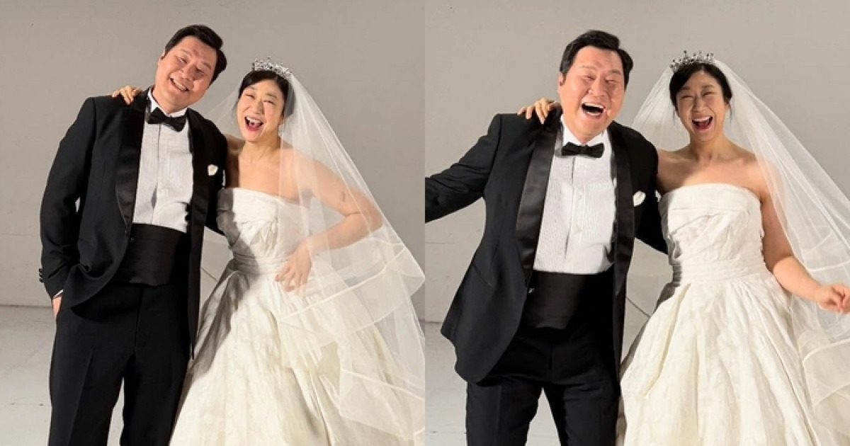 ‘13kg 감량’ 라미란, 웨딩사진 찍었다…“왜 이렇게 재혼 같냐” 폭소