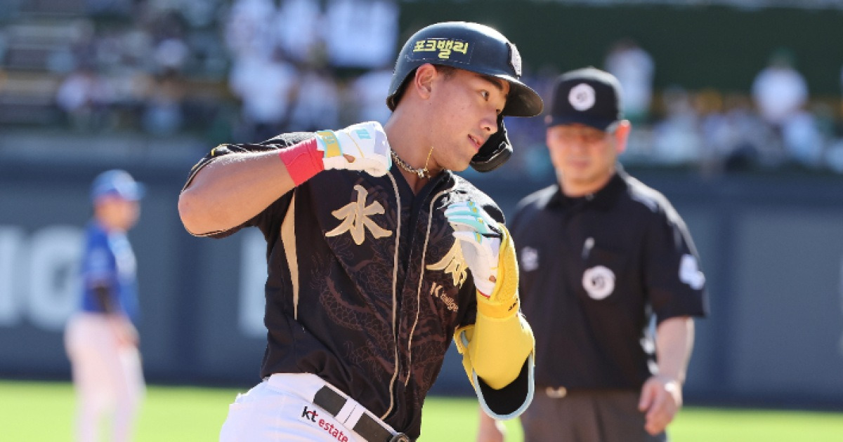 '폰세 대기록 저지' 韓 애런 저지, 이번에는 삼성 울렸다…kt, 4위와 0.5G 차 5위