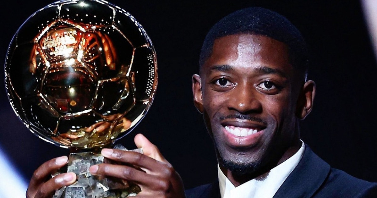 [오피셜] PSG 뎀벨레, 라민 야말 제치고 사상 첫 '발롱도르' 영예