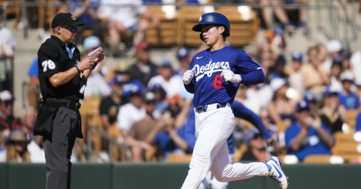 9일만에 대주자로 경기 나온 김혜성, 홈 쇄도에 허무한 아웃