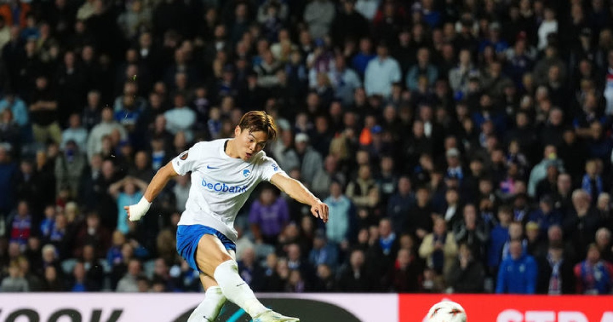 헹크 오현규, PK 실축 뒤 결승골…레인저스 꺾고 유로파 첫 승