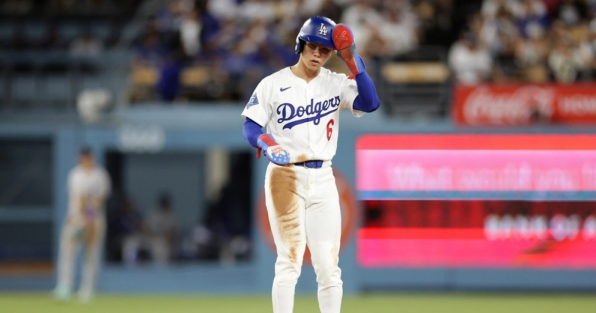 다저스 김혜성, 우승 잔칫날에 삼진…11일 만에 타격(종합)