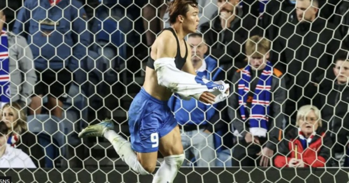 "울컥해서 눈물이 나왔다"…오현규, 레인저스전 결승골 후 속내 고백