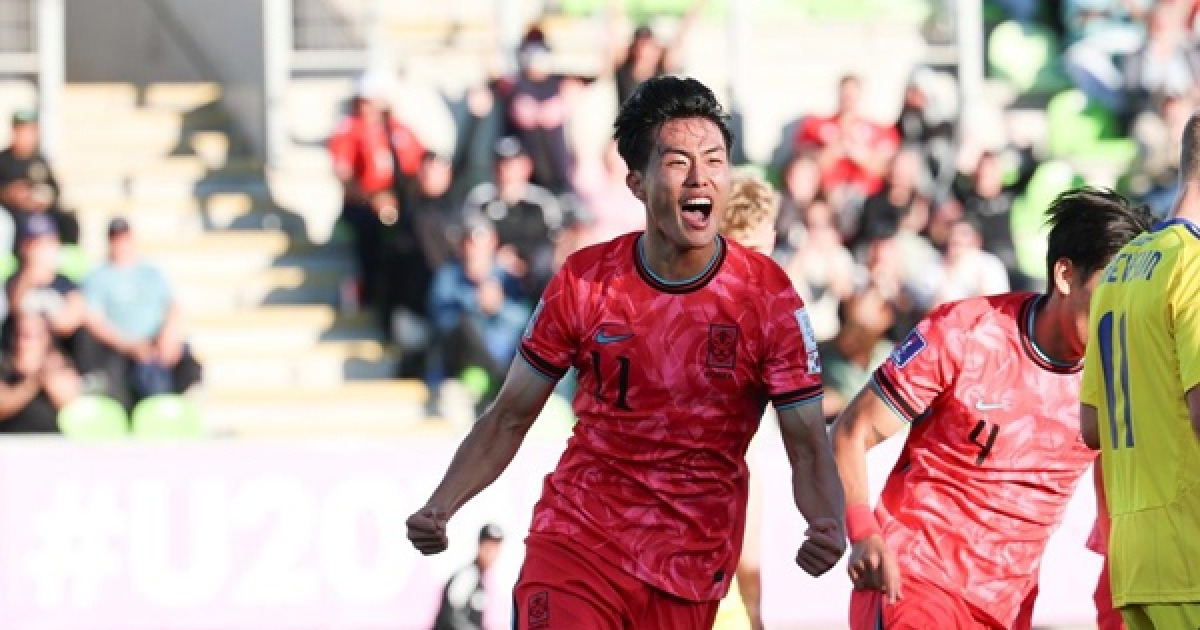 '3분 사이 2실점→김명준 만회골' 한국, U-20 월드컵 1차전서 우크라이나에 1-2 패배