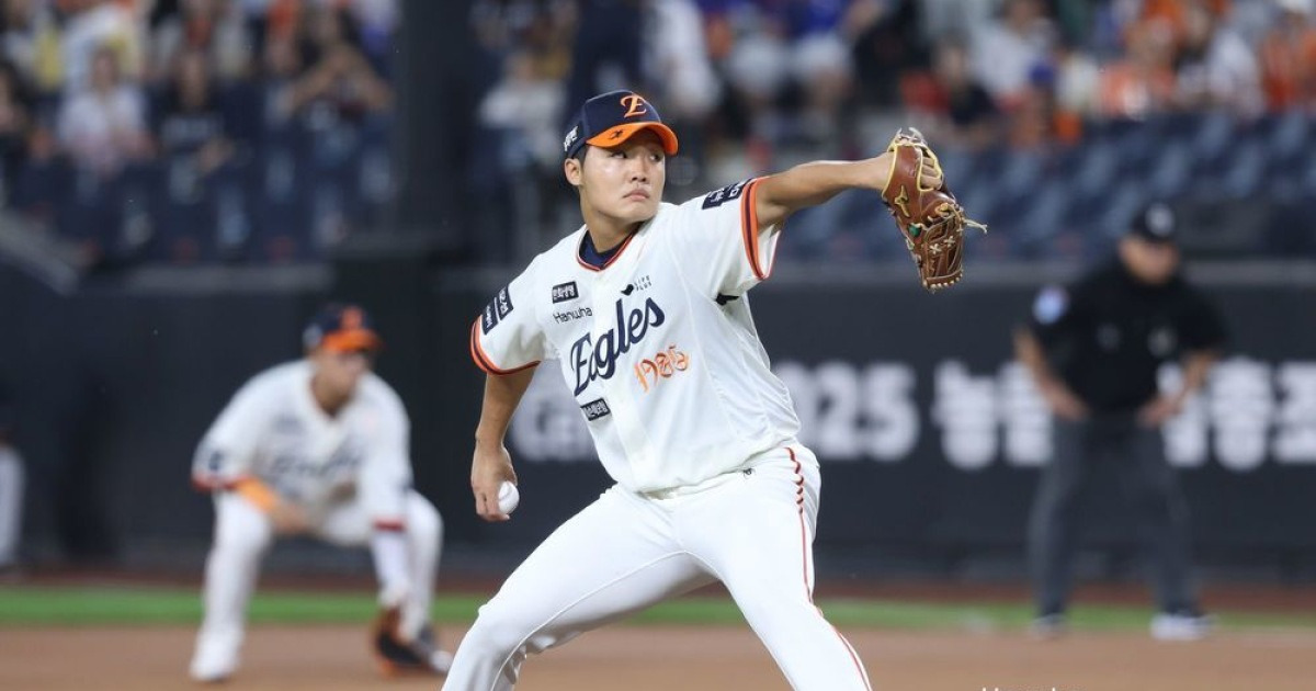 ‘정우주 호투+노시환 3안타’ 한화, LG에 위닝시리즈..1위 희망 이어간다