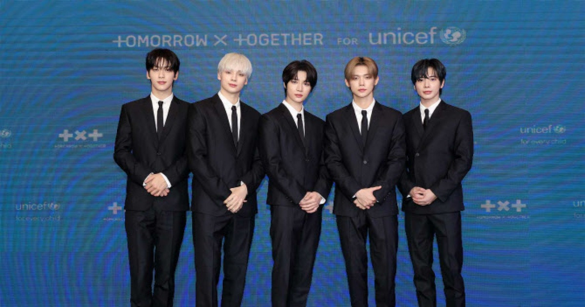 유니세프와 손잡은 TXT, 전 세계 아동·청소년 마음건강 챙긴다