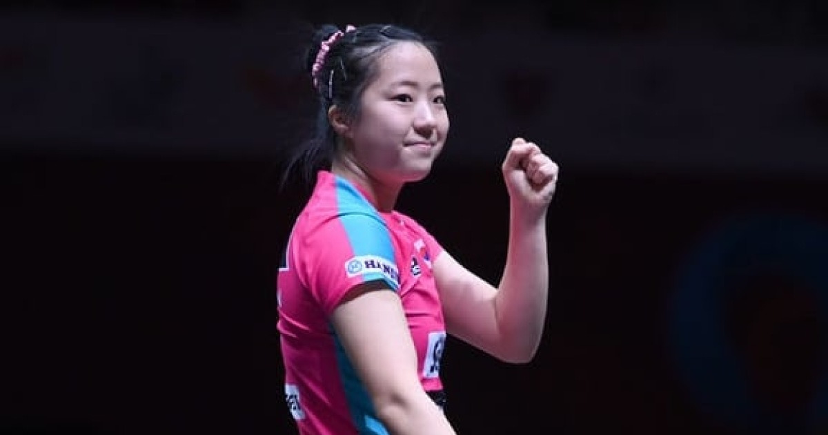 中유학 효과? ‘삐약이’ 신유빈, 세계 4위 콰이만 격파 8강행