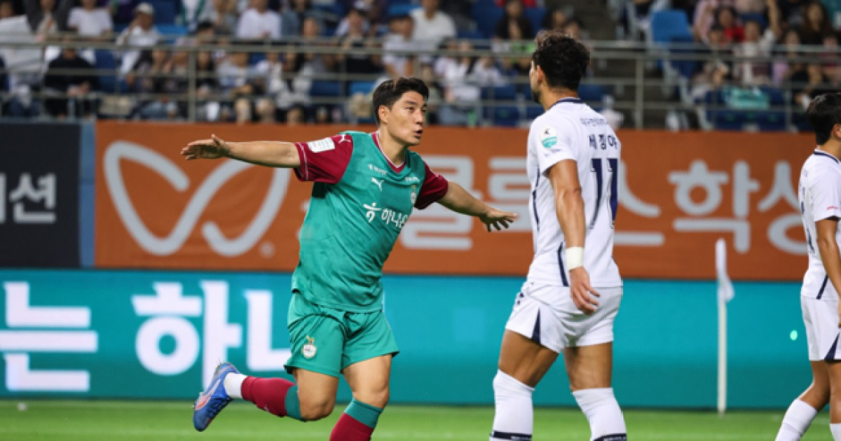 ‘창단 첫 파이널A 확정’ 대전하나사티즌, 주민규 앞세워 포항 원정 승리