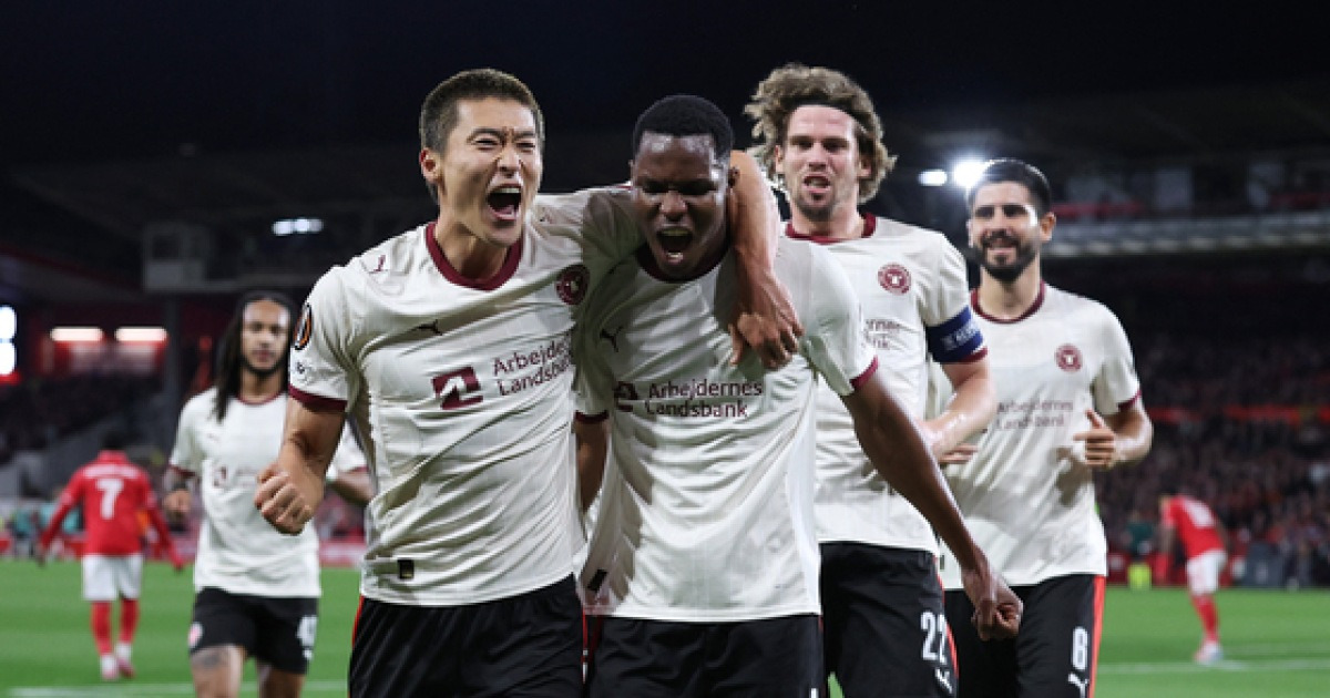 미트윌란, 노팅엄 꺾고 UEL 2연승...조규성 67분 활약