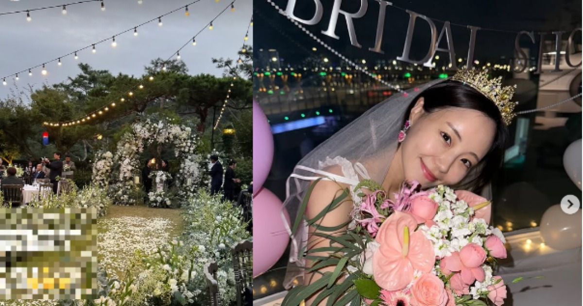 적재♥허송연, 가을의 신랑신부…동료들 축복 속 백년가약