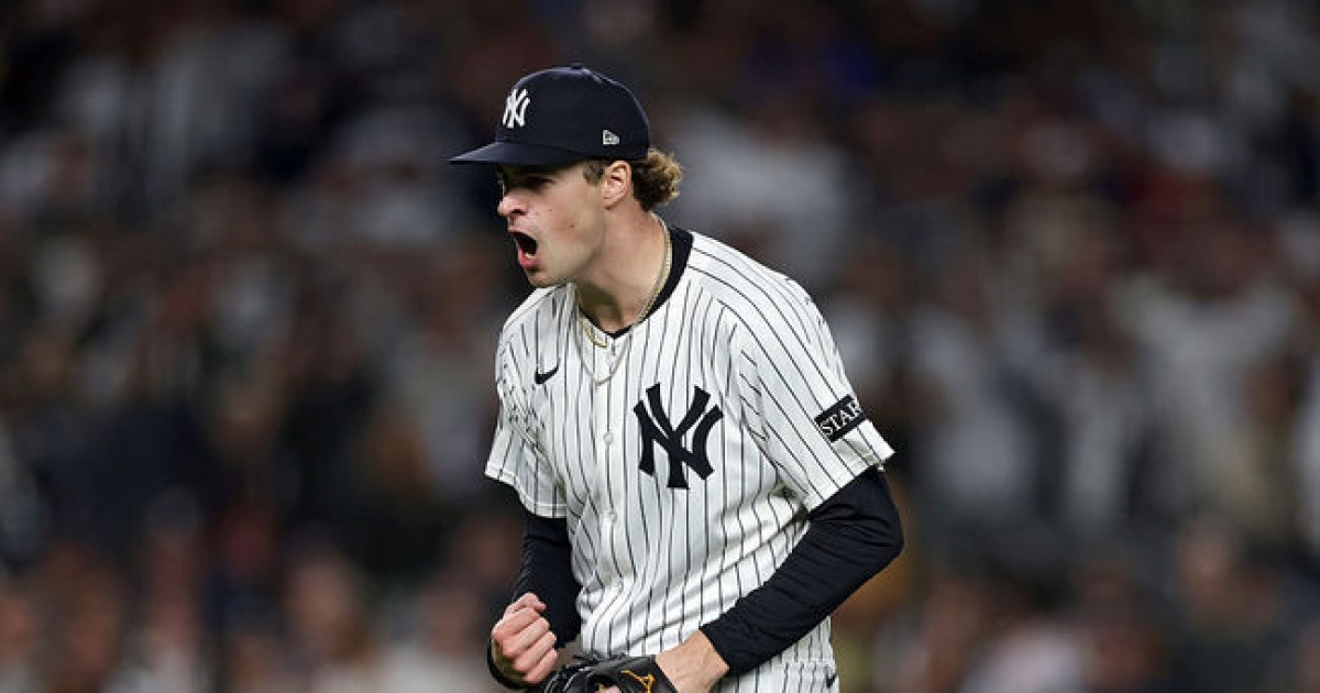 '162km 쾅' 게릿 콜 후계자가 일냈다, 8이닝 12K 무실점 괴력…양키스, 보스턴에 1패 후 2연승 'ALDS 진출'