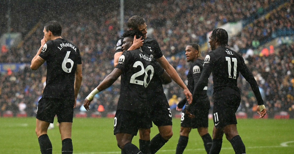 "손흥민 리얼 대체자는 바로 나" 토트넘, 쿠두스 1골 1도움 '원맨쇼'로 리즈에 2-1 승→3위 점프[EPL 리뷰]