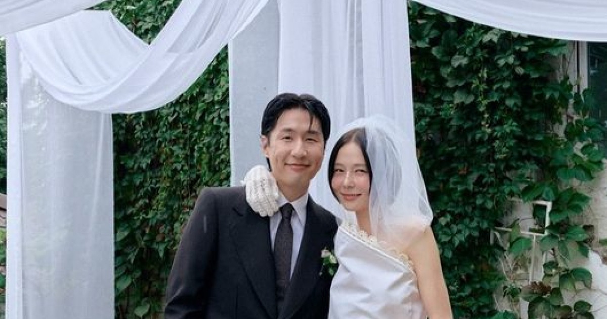 김나영♥마이큐, 3일 두 아들과 결혼식.."날씨의 축복 속 가족 됐다"